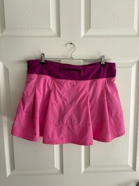 lululemon skort pink size 12